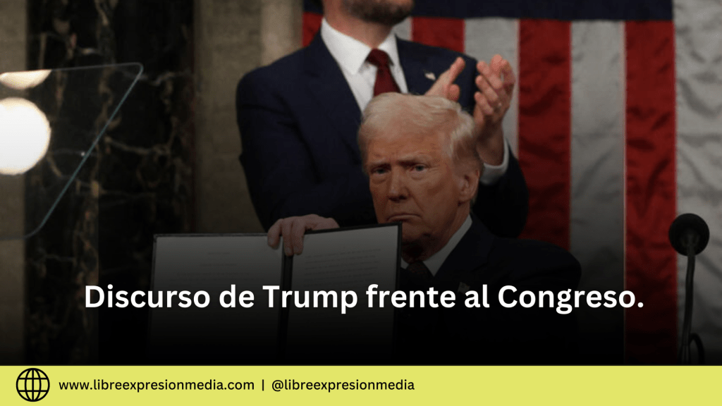 Donald Trump sacude el Congreso con un discurso lleno de anuncios y polémicas