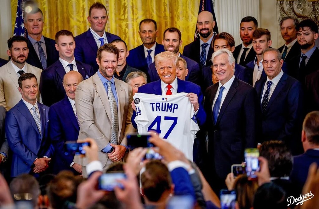 Los Dodgers celebran su título de la Serie Mundial en la Casa&nbsp;Blanca