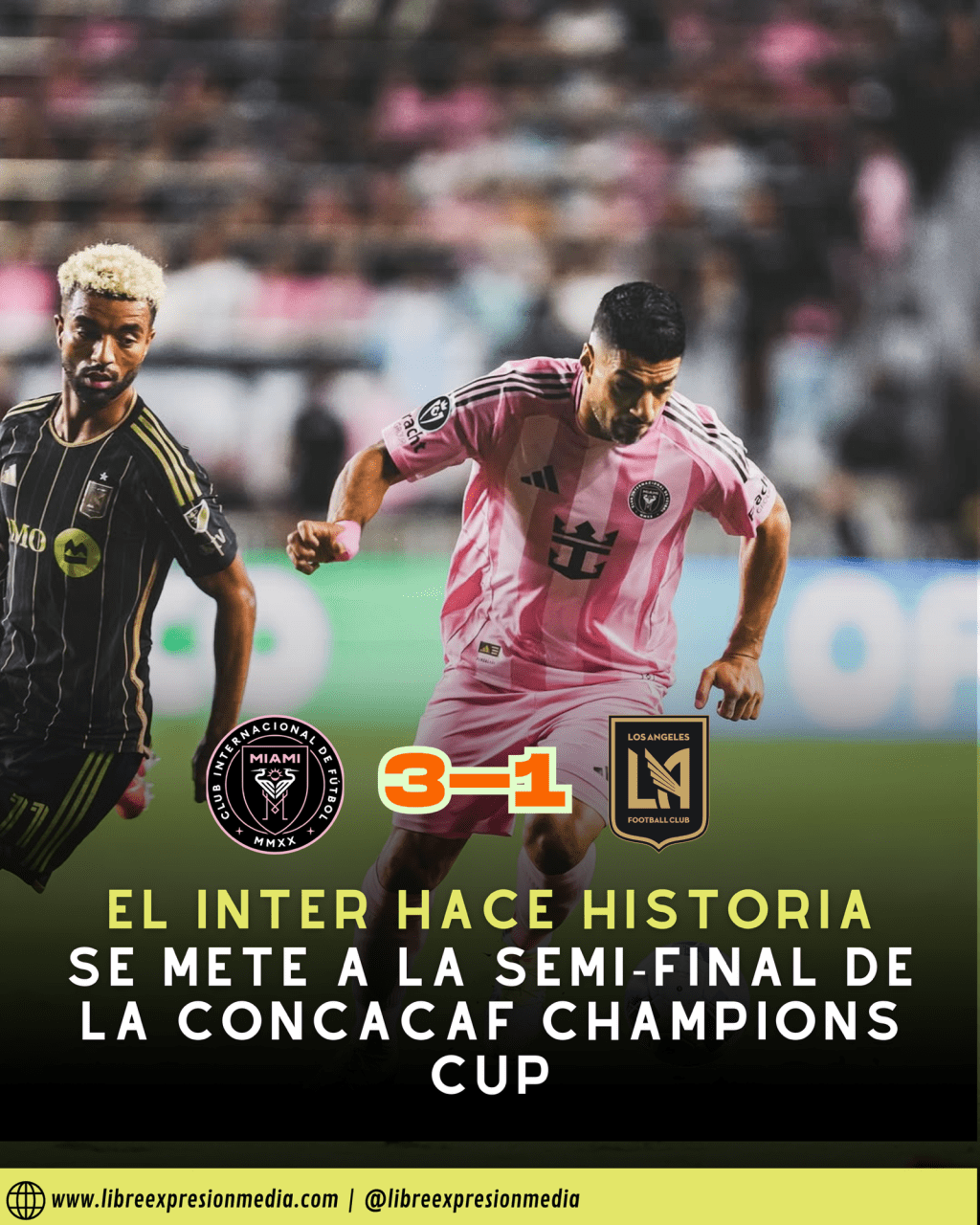 Inter Miami remonta y avanza a semifinales de la Concacaf Champions&nbsp;Cup
